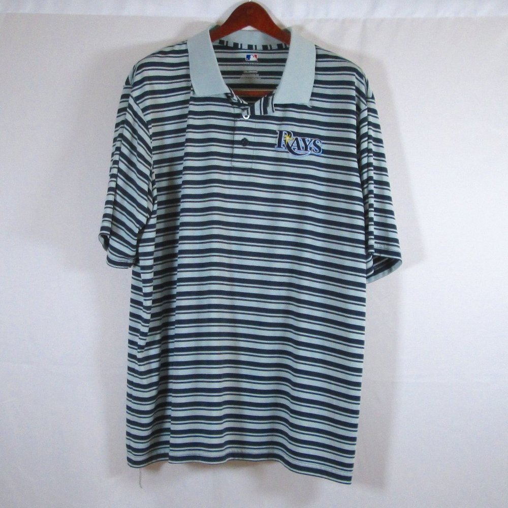 Major League Baseball Tampa Bay Rays Mens Golf Shirt Size 2XL Vintage Pr…
